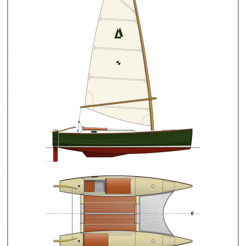 Evergreen Catamaran sailplan