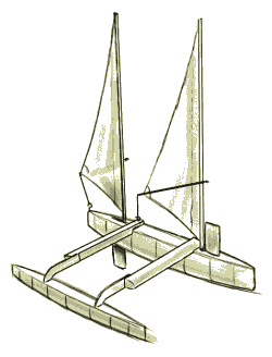 proa model 1- schooner rig