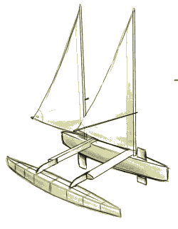 proa model 2 - schooner with planing ama