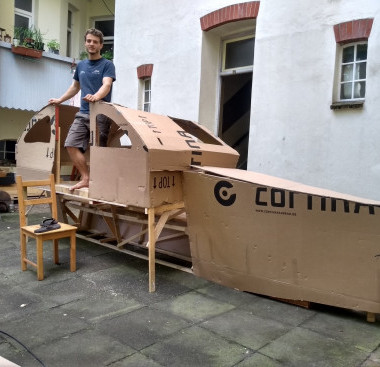 Full scale cardboard mockup